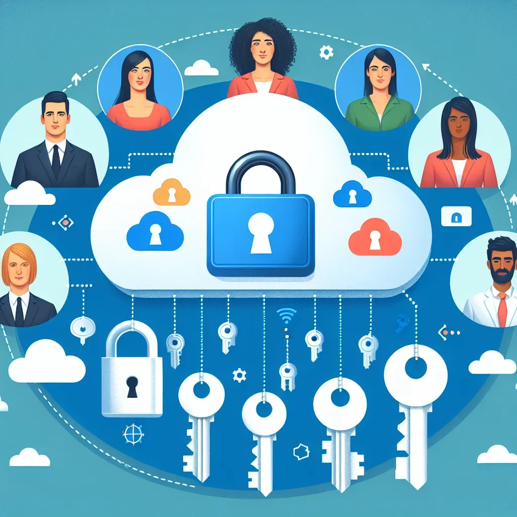 "Infographic illustrating best practices for access control management in SaaS applications, featuring key security measures and user role definitions."